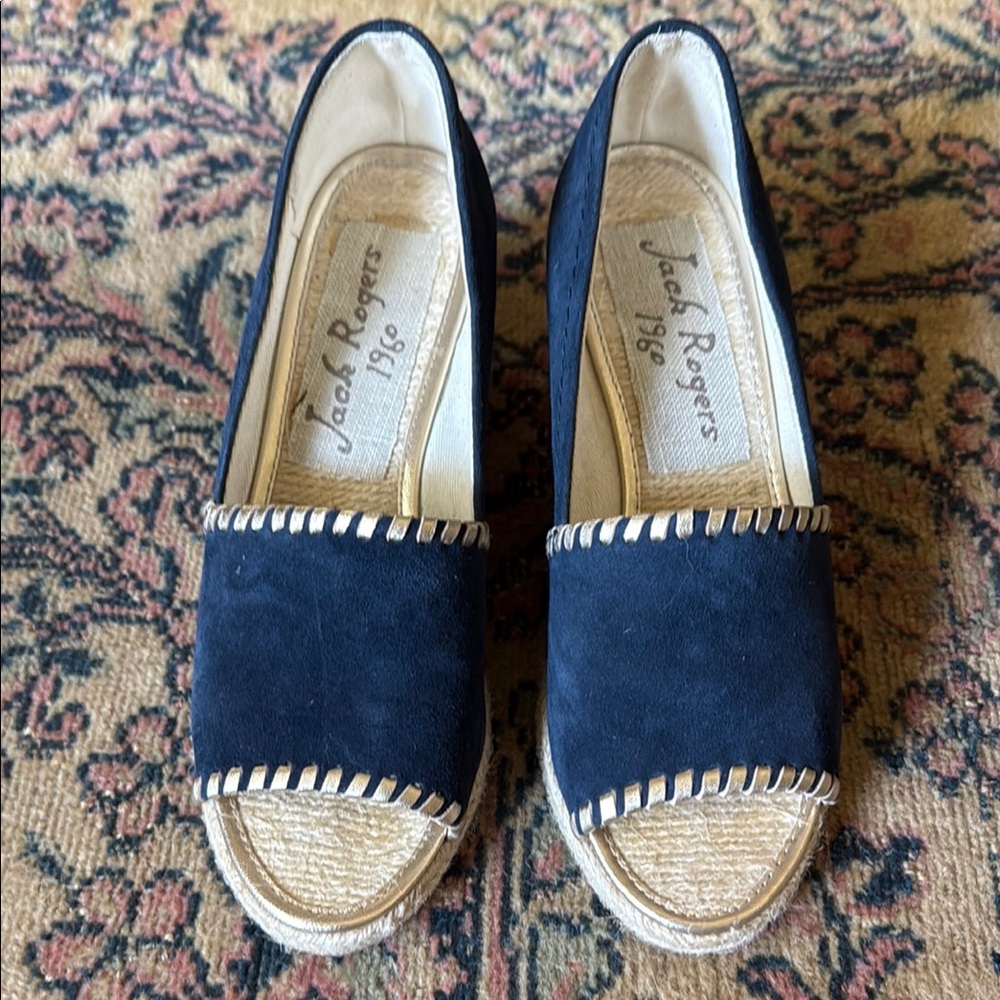 Jack Rogers Blue Espadrille Slip-Ons